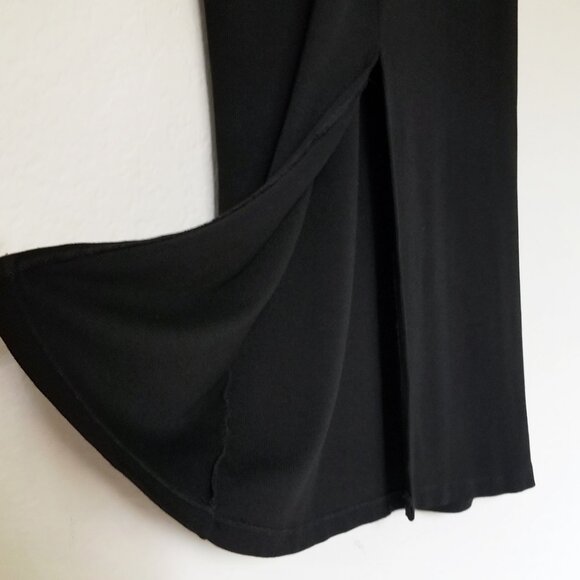 Marine Layer Lexi Rib V-Neck Maxi Dress Black Size M Lined Stretch Bodycon $118 - Picture 10 of 15
